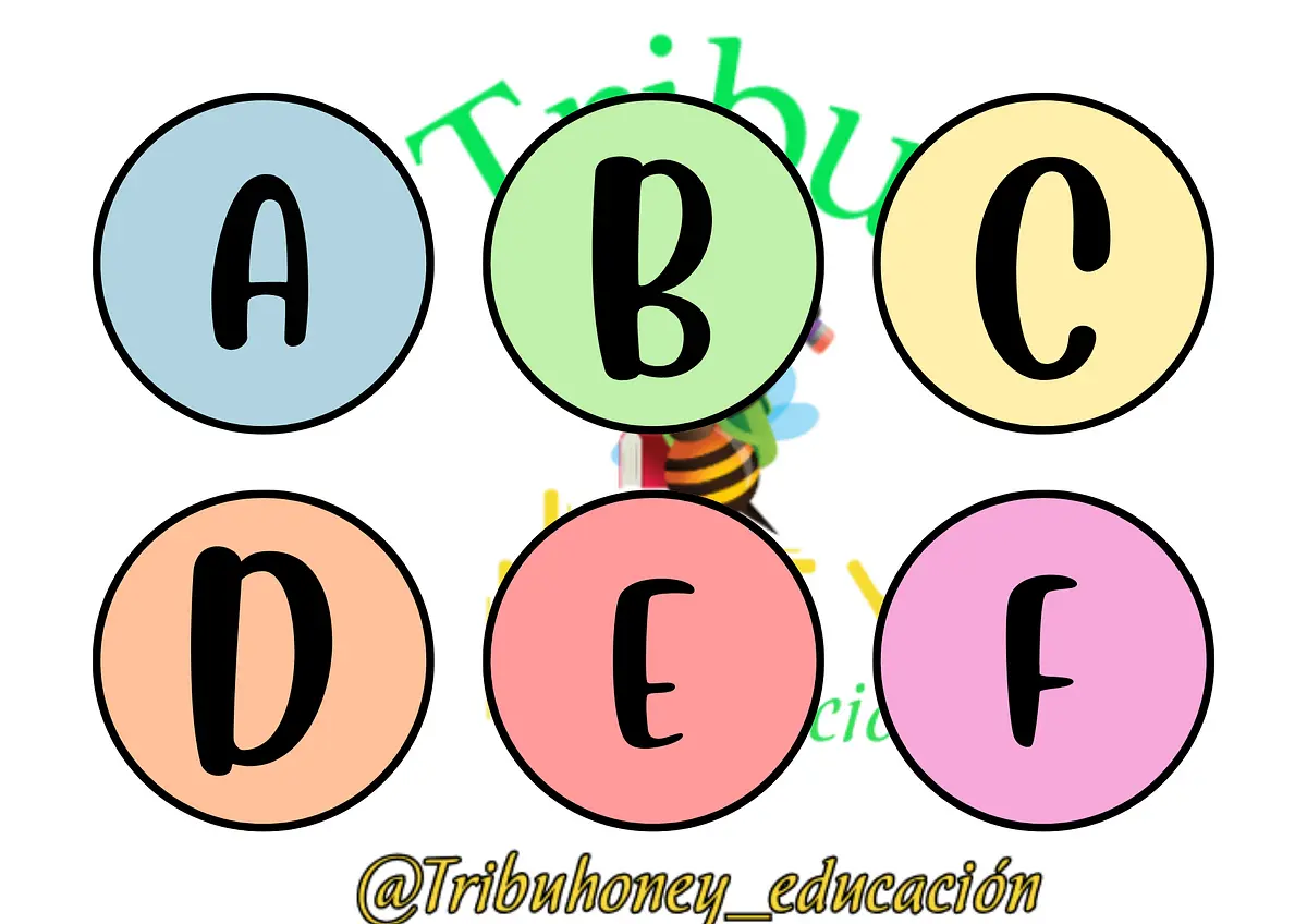 Abecedario círculos | salduu.com